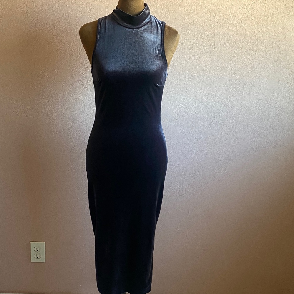 STARING AT STARS  Purple Velvet Midi Dress